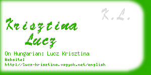 krisztina lucz business card